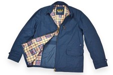 Giacca Uomo Barbour Browning Cotone Blu Lampo Inghilterra Taglia XXL