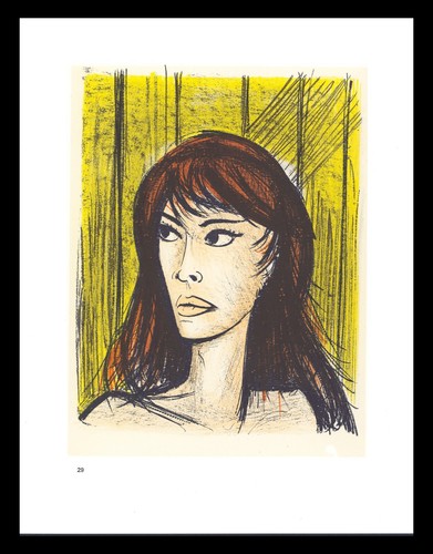 Litografia bernard buffet 1967 - bernard,