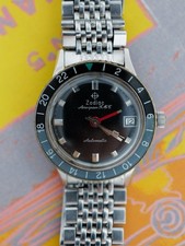 Zodiac Aerospace Gmt Vintage Ref.752 Automatic Bakelite Bz Orig Bracialet Zodiac