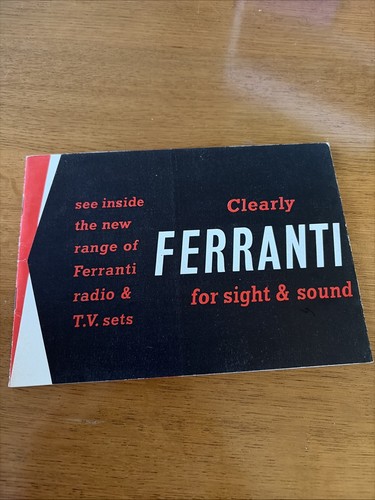 Ferranti radio leaflet - tv,