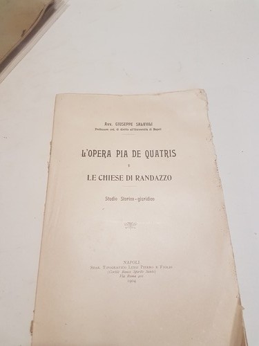 Opera pia quatris - de, le