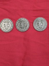 20 Centesimi Esagono 1918/1919x2,Tris Di Monete 