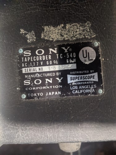 Ricambi vintage sony 540 - ricambi,
