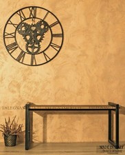 Panca in legno e ferro  seduta multifunzionale per Interni ed esterni