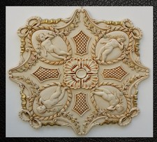ROSONE IN GESSO DECORATO A