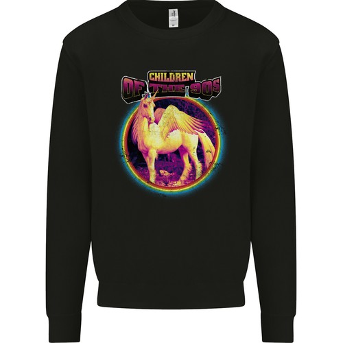Felpa jumper retro unicorno - felpa,