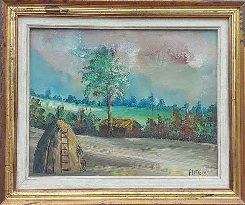 Quadro lottero paesaggio - quadro, f
