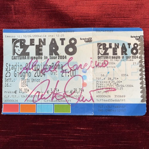 Autografo autentico renato - autografo,