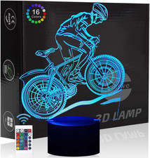 Mountain Bike Luce Notturna Di Illusione 3D,16 Colori Controllo Touch E Telecoma