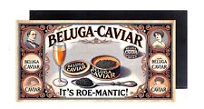 Insegna Pubblicitaria Beluga Caviale MAGNETE FRIGO (2 x 4 pollici, legno)