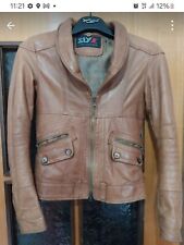 giacca di pelle donna color cammello taglia s come nuova