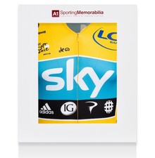 Maglia Bradley Wiggins Firmata Team Sky Gialla Ciclismo Tour De France - Versione 2