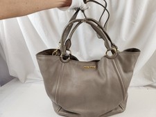 Autentica borsa a tracolla Miu Miu grigia tracolla pelle grana borsa a mano tote strap