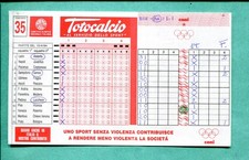 Schedina Totocalcio N.35 del