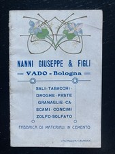 1915 Nanni Giuseppe e figli Vado Bologna sali tabacchi calendarietto barbiere