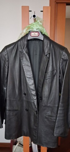 Giacca pelle nera donna - pelle,