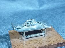 mini scultura lettino medico borsa stetoscopio argento 800