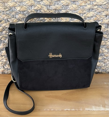 Harrods borsa nera cinghie - nera,