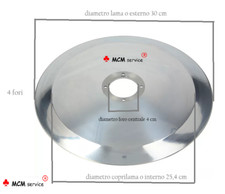 Lama per affettatrice 300-57-4-254 h.22,5 ns C45  RASSPE Made in Italy