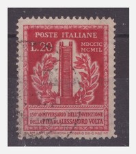 VOLTA  1949  -  LIRE  20  dent 13 1/4   USATO