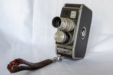 Cinepresa 8mm Paillard Bolex B8 con 2 obiettivi. Vintage