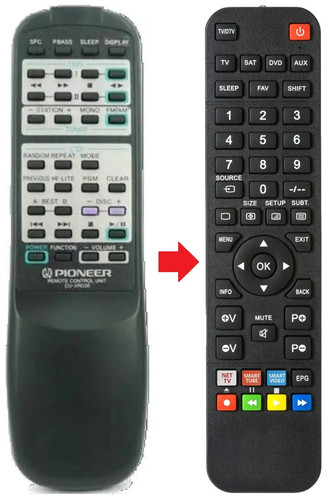 Telecomando adatto per pioneer - adatto,