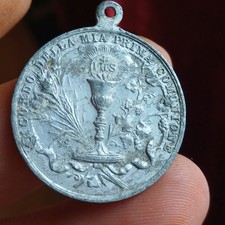 Vecchia Medaglia Italiana Votiva Mm 30 Circa Da Collezione Bb Lotto Sc21