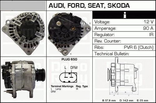 Alternatore volkswagen - (1490),