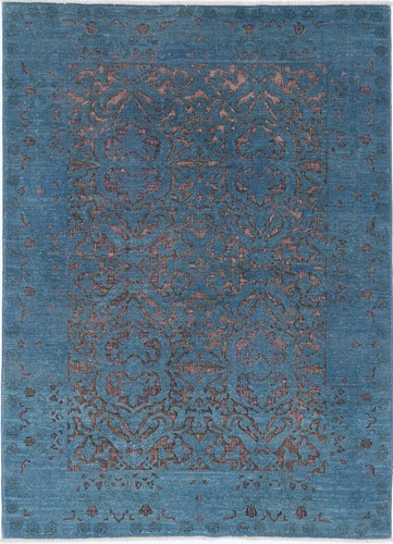 Tappeto lana blu prugna - lana,