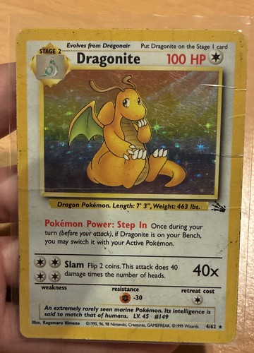 Dragonite fossil holo - dragonite,