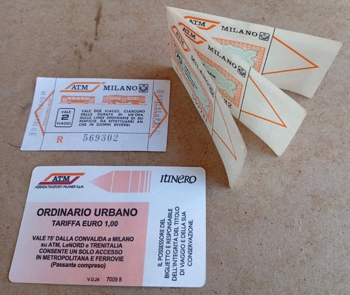 Lotto biglietti atm - atm, milano