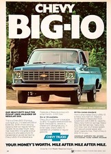POSTER PUBBLICITARIO CAMION Chevy Big 10 1976 24 x 36 pollici | classico