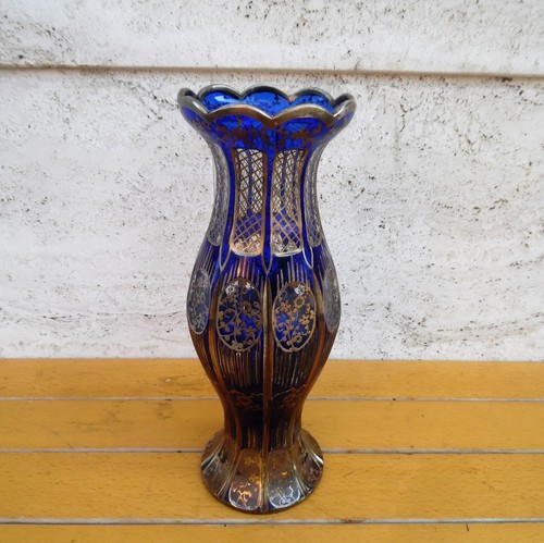 Vaso cristallo blue - cristallo, argento