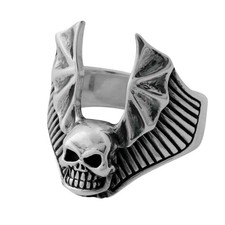 Totenkopf Ring Fledermaus