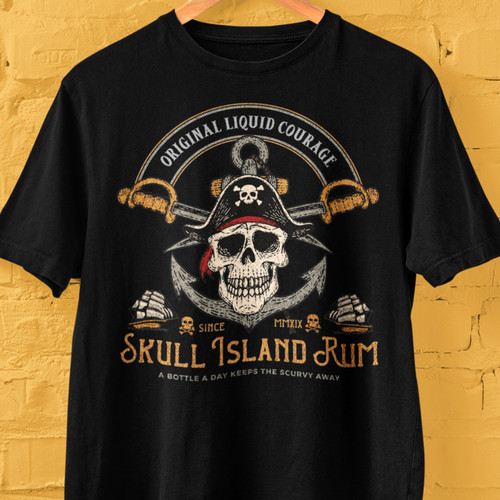 Maglietta skull island - skull, rum