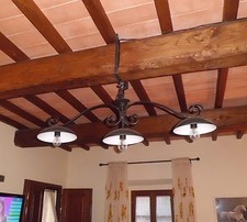 LAMPADARIO BILANCIA in Ferro Battuto . Realizzazioni Personalizzate . 205