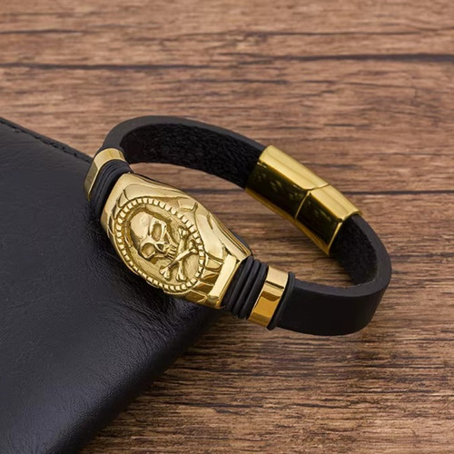 Bracciale uomo vera - uomo, pelle