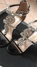 SANDALI  SCARPE TACCO GIOIELLO TAGLIA 36 NUOVE CON TRASPARENZE CON CERNIERA