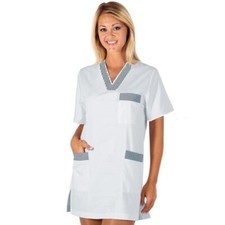 PACE PROFESSIONAL - CASACCA DONNA IN COTONE PER INFERMIERI E OSS - COLLO A "V"