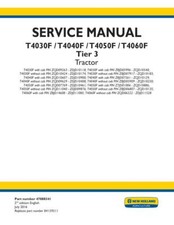 Manuale di servizio riparazione trattore New Holland T4030F, T4040F, T4050F, T4060F Tier 3