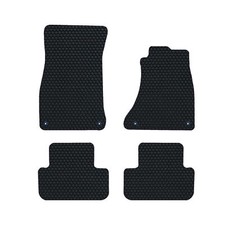 Per Audi A4 B8 2008-2015 Set Tappetini Auto su Misura in Gomma ORIGINALE LUSSO Nero