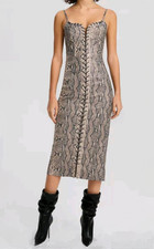 Vestito aderente in ecopelle