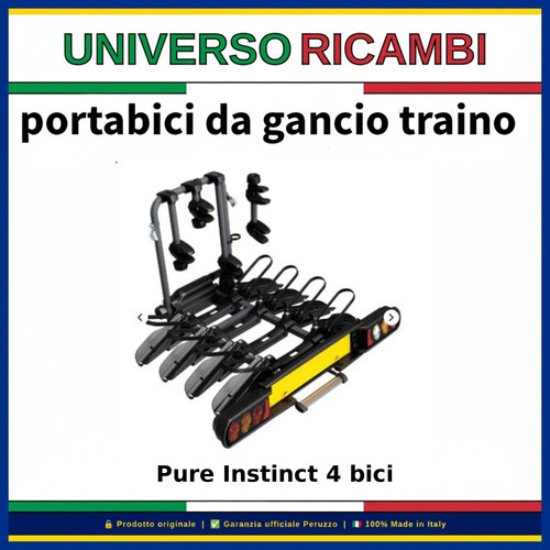 portabici gancio traino 4 bici