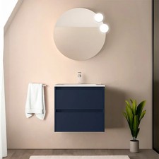 Mobile bagno sospeso 70 cm blu
