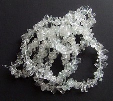 40pz  perline chips  in cristallo di rocca naturale  4-10mm bigiotteria