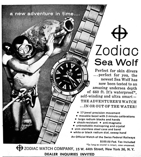 Zodiac sea wolf - wolf, orologio