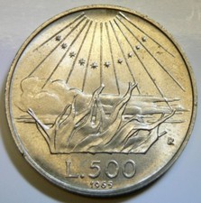 500 lire argento  IPZS   Dante Alighieri 1965 FDC 