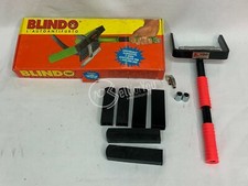 BLINDO AUTOANTIFURTO IN ACCIAIO CON 2 CHIAVI COLORE ROSSO SICUREZZA AUTO 