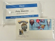 100 U.S. #6 FDC POLY SLEEVES