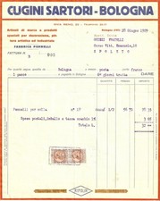 1929 BOLOGNA Fabbrica pennelli CUGINI SARTORI Articoli pittura *Fattura